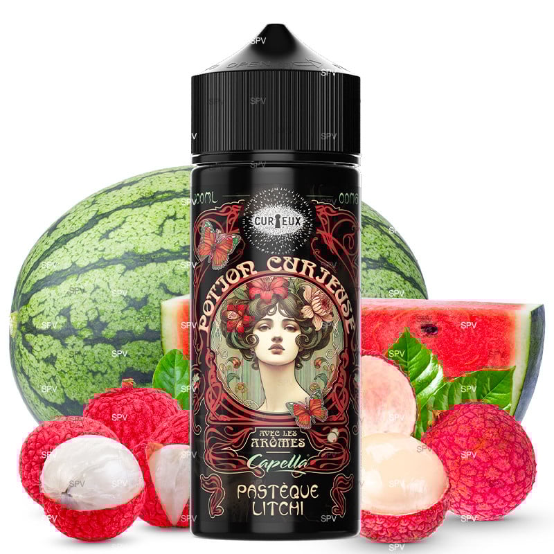 E-liquide 100 ml Pastèque Litchi (arômes Capella) - Potion Curieuse